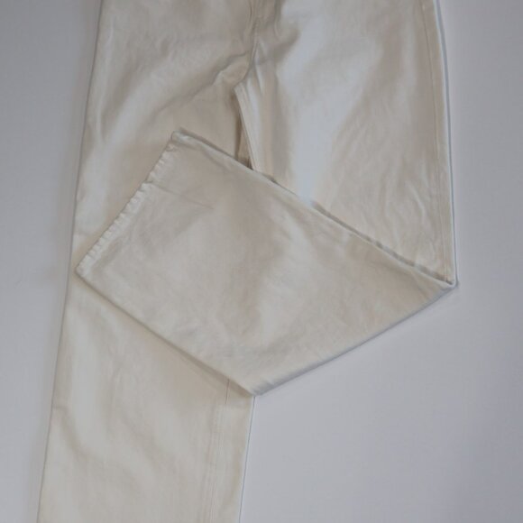H&M Women's White Straight Leg Jeans Size 14 - Picture 1 of 3